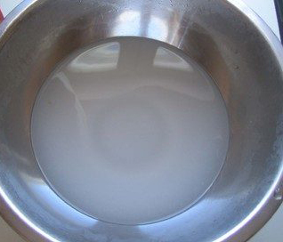 soda is mixed in a vessel with water